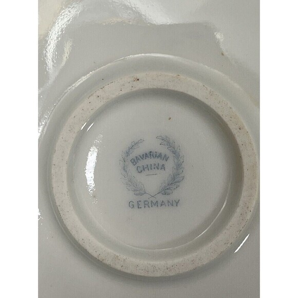 Handpainted Bavarian German Pink Lillies Porcelain Round Serving Tray 4200/55 - Picture 10 of 15